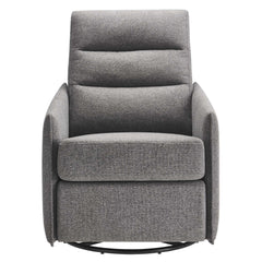 Etta Light Gray Upholstered Fabric Lounge Chair - Ornate Home