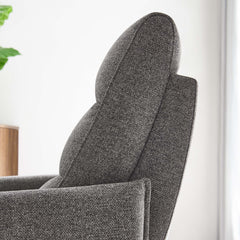 Etta Light Gray Upholstered Fabric Lounge Chair - Ornate Home