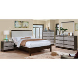 Euclid Dark Walnut/Light Gray Mirror - Ornate Home