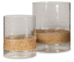 Eudocia Clear Candle Holder (Set of 2) - Ornate Home