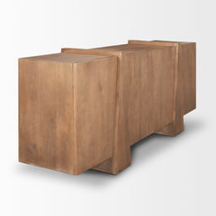 Eula Medium Brown Wood 4-Door Sideboard - Ornate Home
