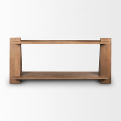 Eula Medium Brown Wood Console Table - Ornate Home
