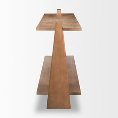 Eula Medium Brown Wood Console Table - Ornate Home