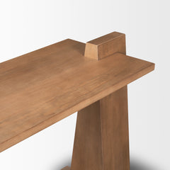 Eula Medium Brown Wood Console Table - Ornate Home