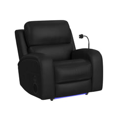 Euphora Aline Black P3 Power Glider Recliner with Heat & Massage, Music, Ipad Holder with Wireless Charger and USBC - Ornate Home