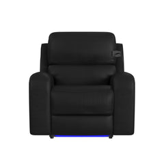 Euphora Aline Black P3 Power Glider Recliner with Heat & Massage, Music, Ipad Holder with Wireless Charger and USBC - Ornate Home