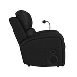 Euphora Aline Black P3 Power Glider Recliner with Heat & Massage, Music, Ipad Holder with Wireless Charger and USBC - Ornate Home
