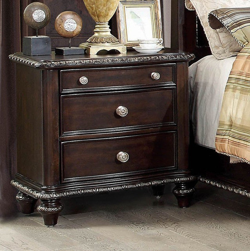 Europa Espresso Nightstand - Ornate Home