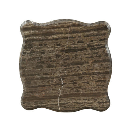 Eustoma End Table in Marble/Walnut - Ornate Home