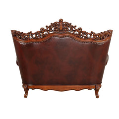 Eustoma Loveseat in Cherry and Walnut - Ornate Home