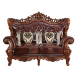Eustoma Loveseat in Cherry and Walnut - Ornate Home