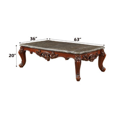 Eustoma Marble & Walnut Coffee Table - Ornate Home