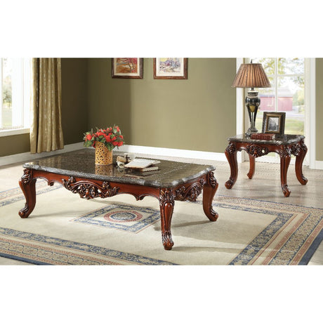Eustoma Marble & Walnut Coffee Table - Ornate Home