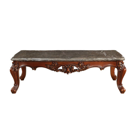 Eustoma Marble & Walnut Coffee Table - Ornate Home