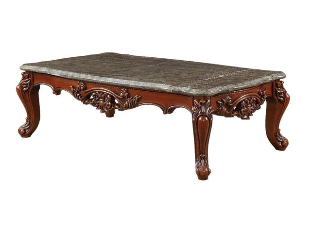Eustoma Marble & Walnut Coffee Table - Ornate Home