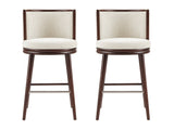 Evalyn Barstool in Cream (set of 2) - Ornate Home