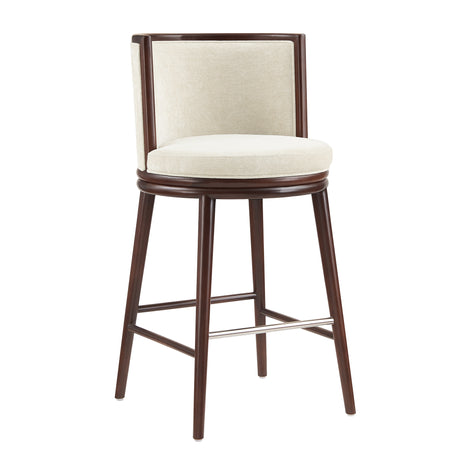 Evalyn Barstool in Cream (set of 2) - Ornate Home