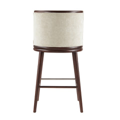 Evalyn Barstool in Cream (set of 2) - Ornate Home