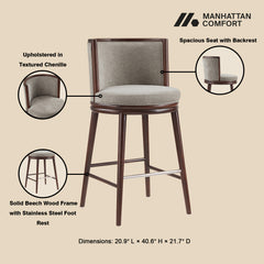 Evalyn Barstool in Dove - Ornate Home