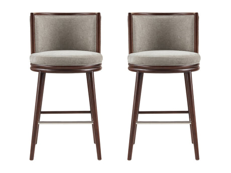 Evalyn Barstool in Dove (set of 2) - Ornate Home