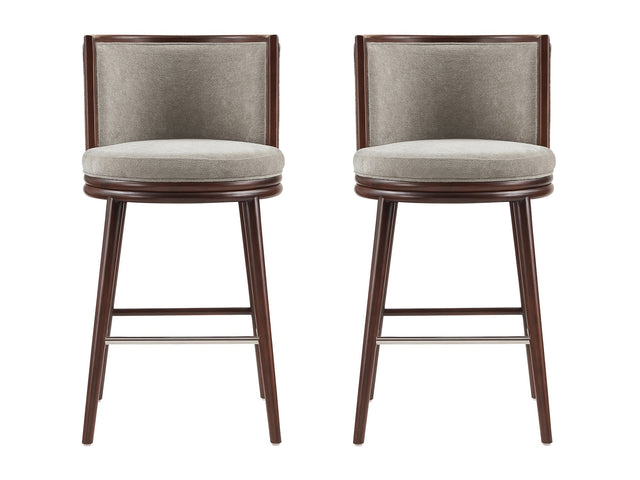 Evalyn Barstool in Dove (set of 2) - Ornate Home
