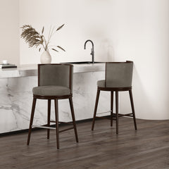 Evalyn Barstool in Dove (set of 2) - Ornate Home