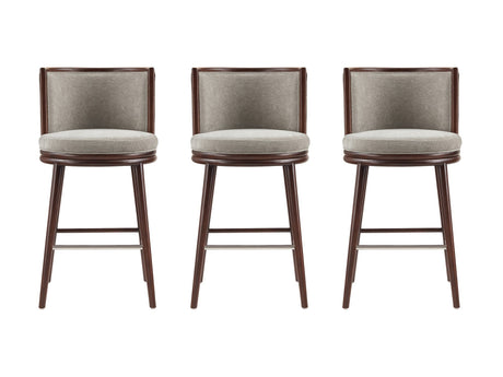 Evalyn Barstool in Dove (set of 3) - Ornate Home