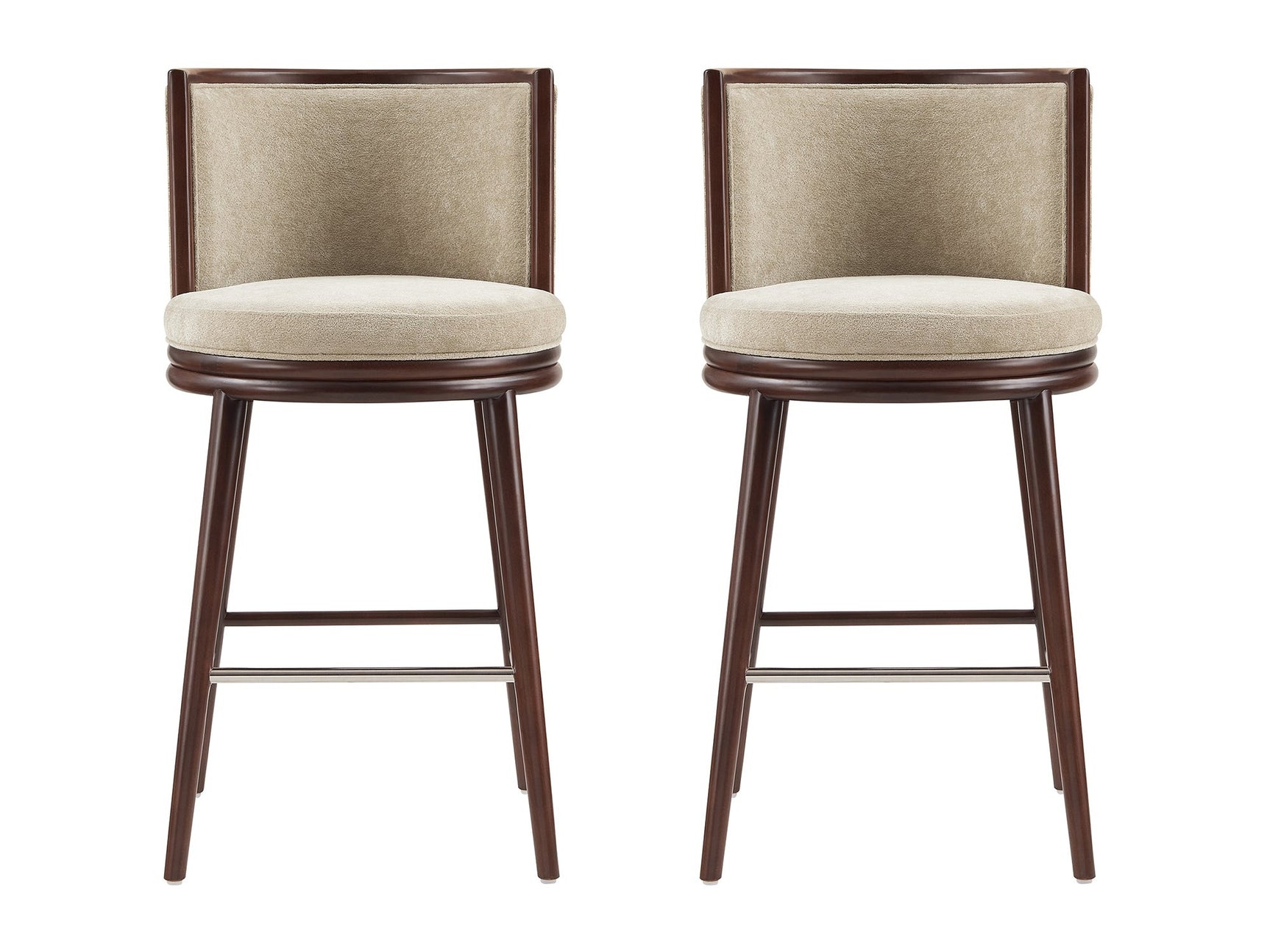 Evalyn Barstool in Natural (set of 2) - Ornate Home