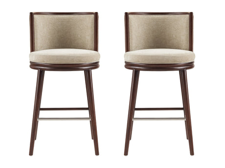 Evalyn Barstool in Natural (set of 2) - Ornate Home