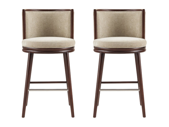 Evalyn Barstool in Natural (set of 2) - Ornate Home