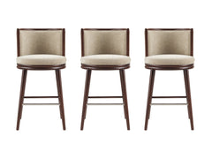 Evalyn Barstool in Natural (set of 3) - Ornate Home