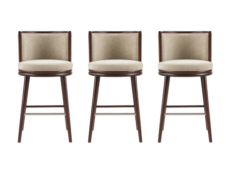 Evalyn Barstool in Natural (set of 3) - Ornate Home