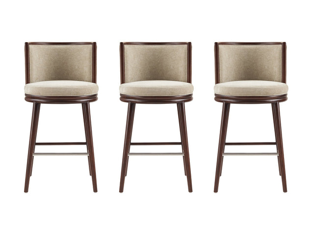 Evalyn Barstool in Natural (set of 3) - Ornate Home