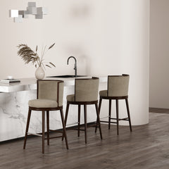 Evalyn Barstool in Natural (set of 3) - Ornate Home