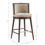 Evalyn Barstool in Natural (set of 3) - Ornate Home
