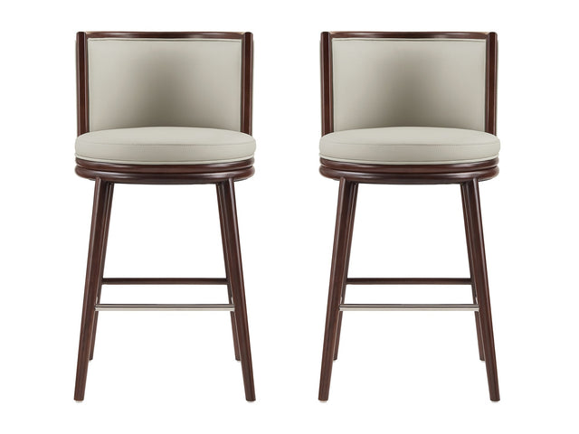 Evalyn Barstool in Stone (set of 2) - Ornate Home