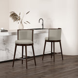 Evalyn Barstool in Stone (set of 2) - Ornate Home