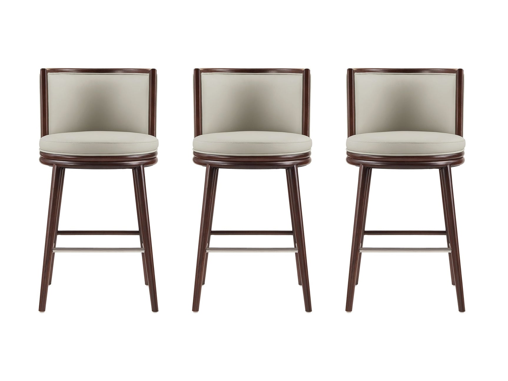 Evalyn Barstool in Stone (set of 3) - Ornate Home