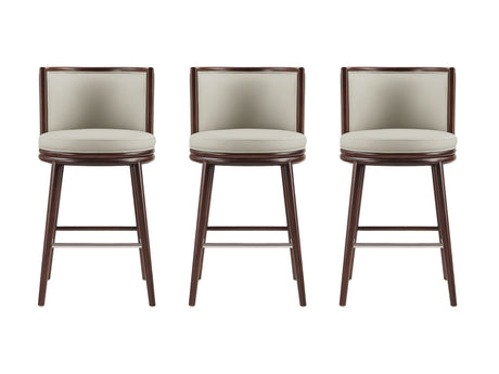 Evalyn Barstool in Stone (set of 3) - Ornate Home