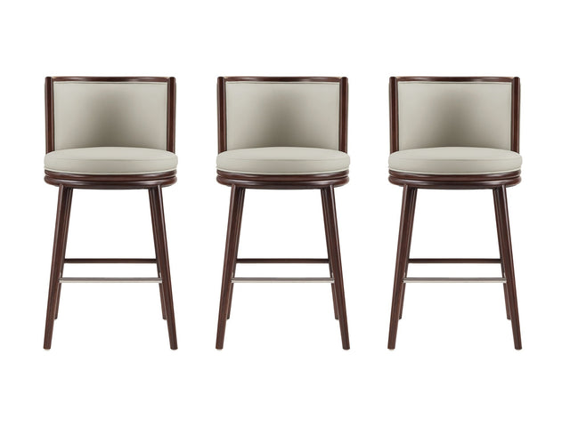 Evalyn Barstool in Stone (set of 3) - Ornate Home