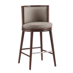 Evalyn Barstool in Taupe (set of 2) - Ornate Home