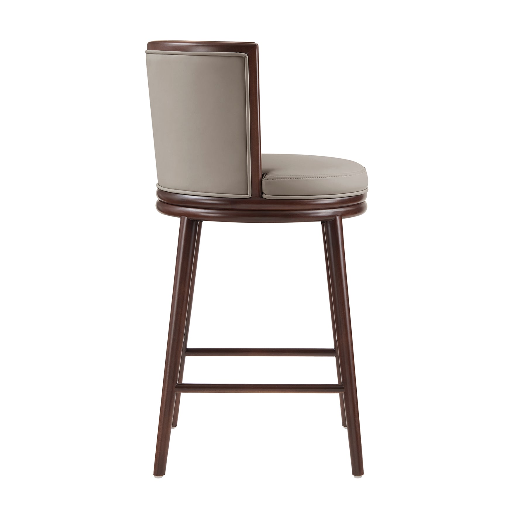 Evalyn Barstool in Taupe (set of 2) - Ornate Home