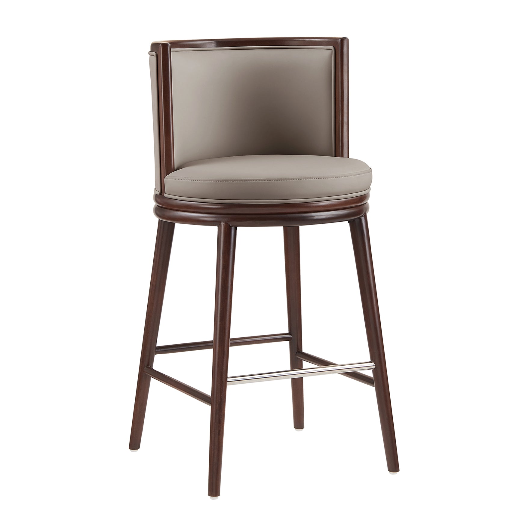 Evalyn Barstool in Taupe (set of 3) - Ornate Home