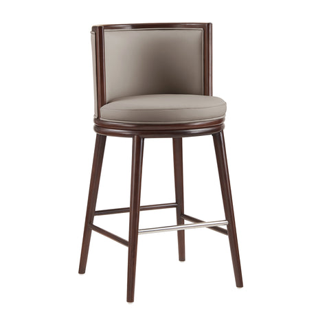 Evalyn Barstool in Taupe (set of 3) - Ornate Home