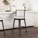 Evalyn Barstool in White - Ornate Home