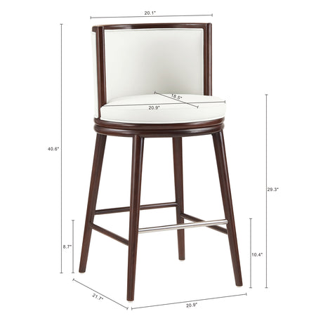 Evalyn Barstool in White - Ornate Home