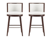 Evalyn Barstool in White (set of 2) - Ornate Home