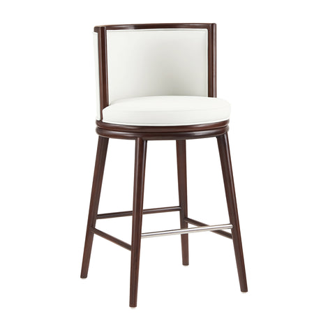 Evalyn Barstool in White (set of 2) - Ornate Home