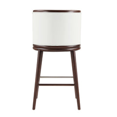Evalyn Barstool in White (set of 2) - Ornate Home