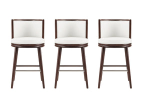 Evalyn Barstool in White (set of 3) - Ornate Home
